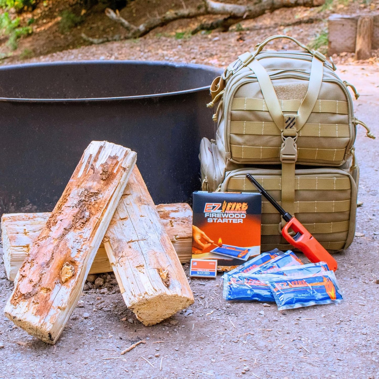 – All-Natural Fire Starters for Campfires, Fire Pits, Bbqs & Fireplaces – Long Burning, Weather-Resistant, Non-Toxic & Easy to Light | 25 Pack