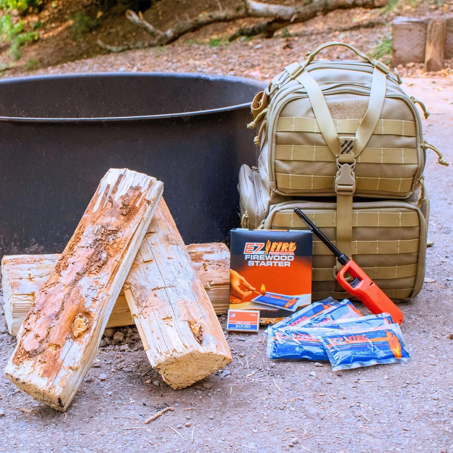 – All-Natural Fire Starters for Campfires, Fire Pits, Bbqs & Fireplaces – Long Burning, Weather-Resistant, Non-Toxic & Easy to Light | 25 Pack