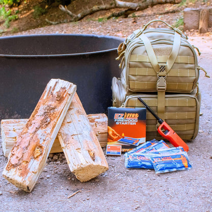 – All-Natural Fire Starters for Campfires, Fire Pits, Bbqs & Fireplaces – Long Burning, Weather-Resistant, Non-Toxic & Easy to Light | 25 Pack