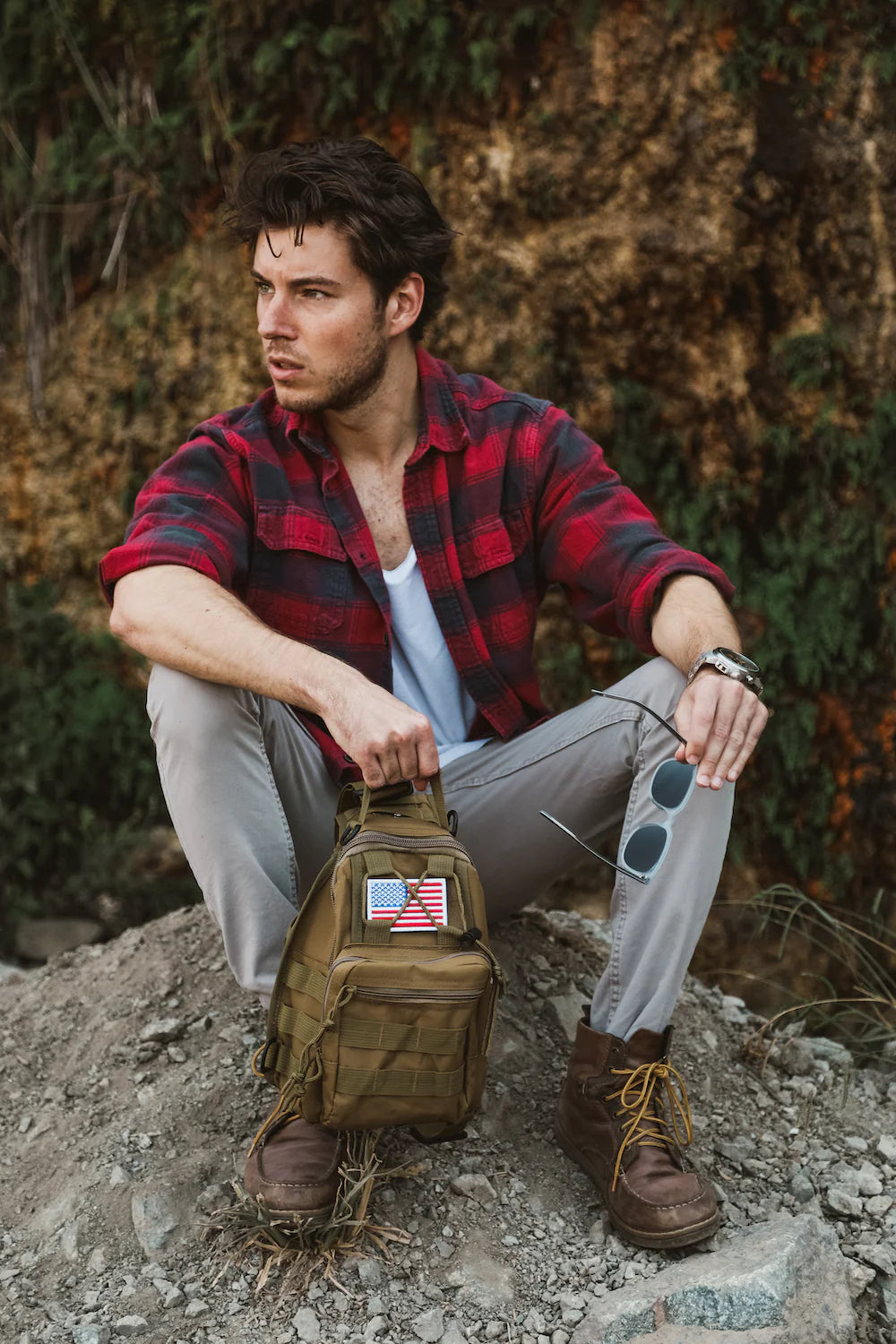 Jupitergear Tactical Military Sling Backpack Shoulder Bag Molle Outdoor Daypack Backpack with Adjustable Strap