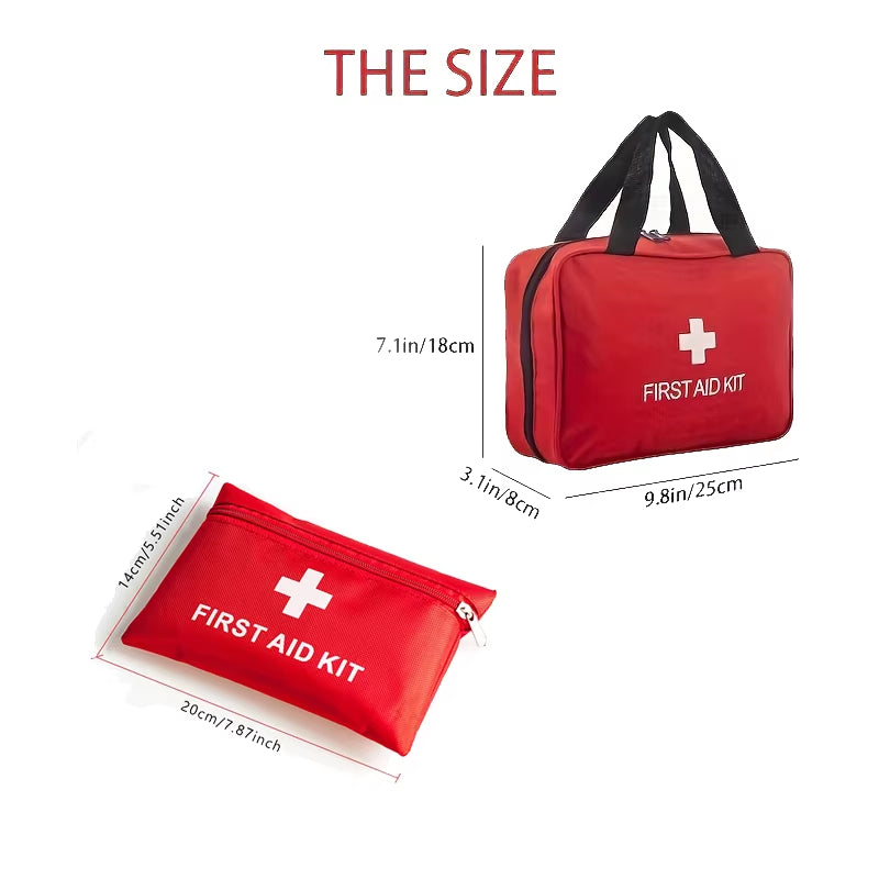 Deluxe First Aid Kit with Carrying Pouch, Outdoor First Aid Kit - Essential Emergency Kit for Camping, Hiking and Travell