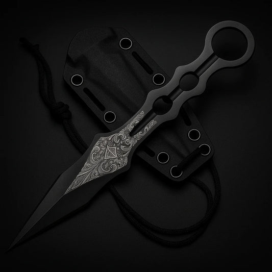 Custom Engraved Tactical Throwing Knife – Precision Fixed Blade Dagger with Personalized Engraving