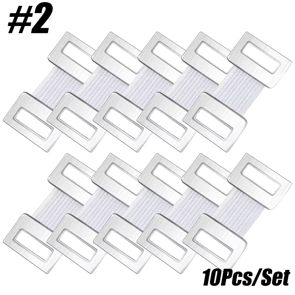 10Pcs/Set Bandage Wrap Clips Replacement Elastic Bandage Wrap Stretch Metal Clips Fixation Clamps Hooks First Aid Kit for Sport