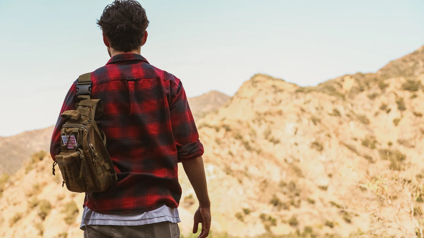 Jupitergear Tactical Military Sling Backpack Shoulder Bag Molle Outdoor Daypack Backpack with Adjustable Strap