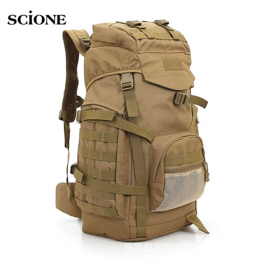 Molle 60L Camping Backpack Tactical Bag Large Waterproof Backpacks Camouflage Hiking Men Outdoor Bags XA281WA