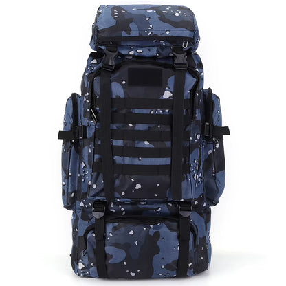 80L Tactical Bag Large Capacity Camouflage Mountaineering Backpack Waterproof Climbing Rucksack Oxford Cloth Sports Knapsack